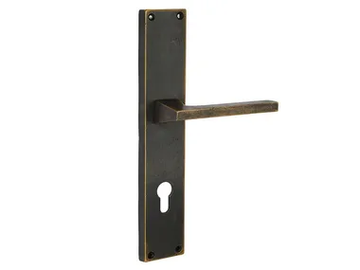 LATUS MG2401 - Bronze door handle on back plate by Fama International - view 2
